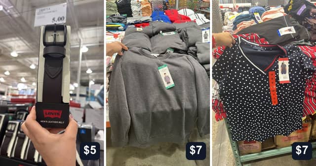From my shopping trips at Costco: a Levi's belt for $5, a Calvin Klein sweatshirt and a Tommy Hilfiger top for $7 each.