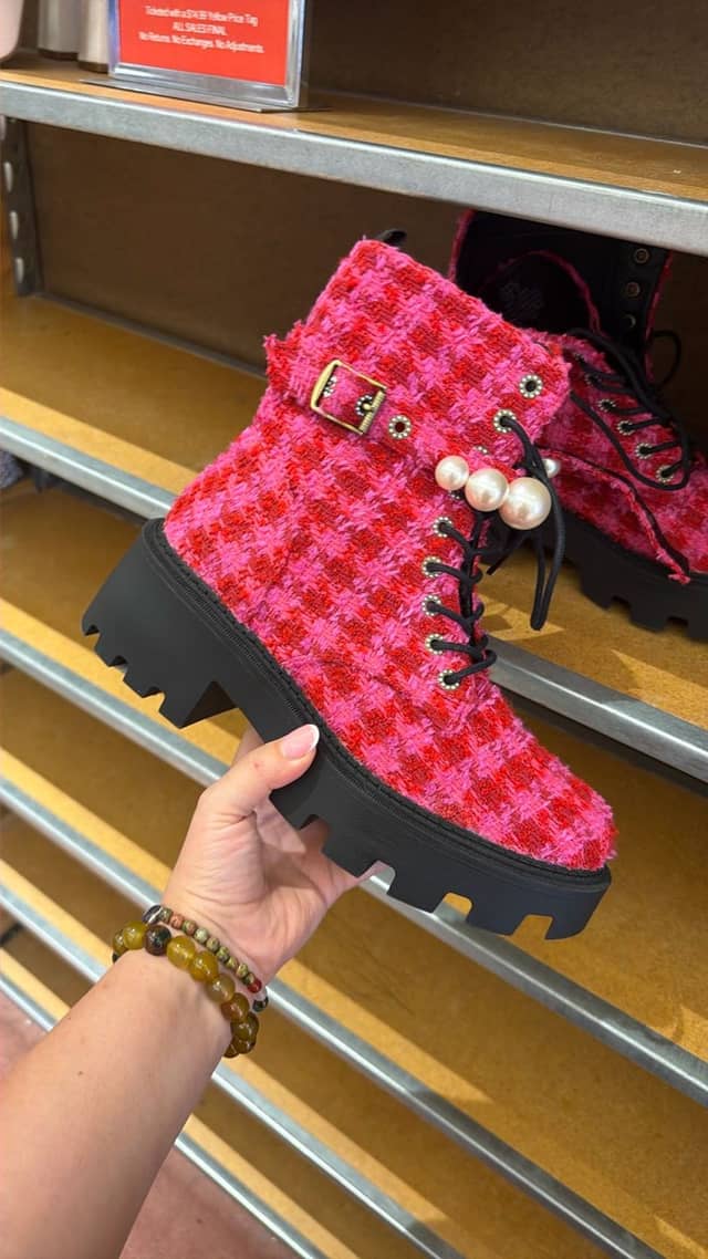 Las Vegas: boots with pearls - $14.99, like everything else on that shelf. You have to catch things like that.