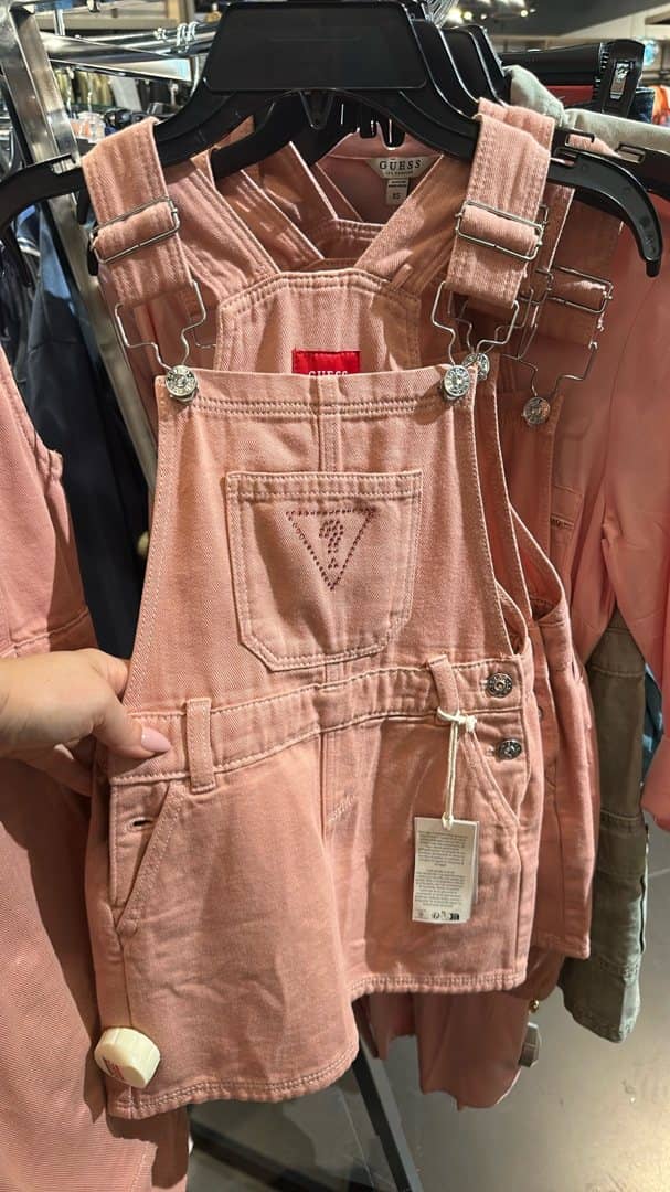 A pink Guess denim jumpsuit for $9.95 instead of $39 - from our shopping trips
