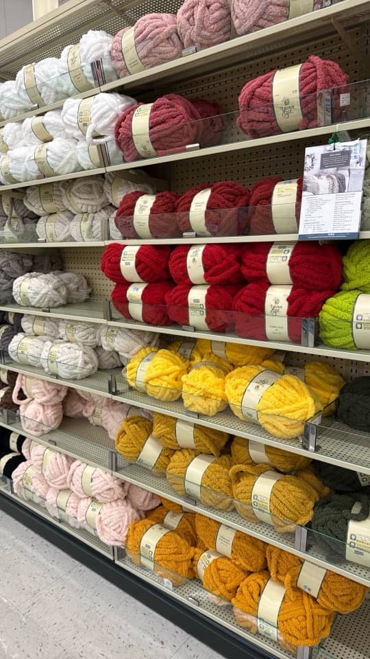 Yarn shelving at Hobby Lobby