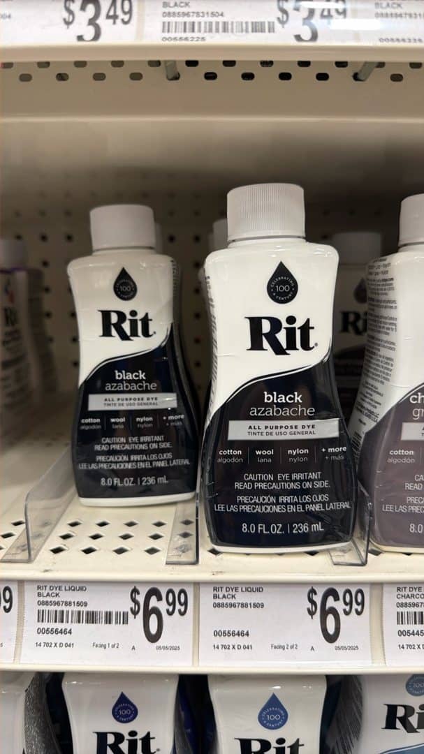 Tinte para tela Rit a $7 - de nuestros recorridos de compras