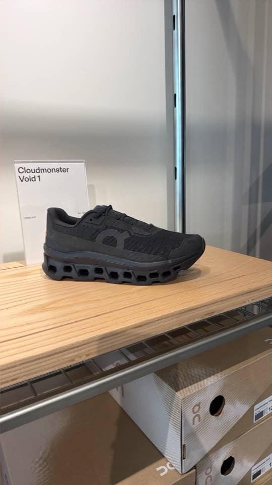 Cloudmonster Void 1 on a shelf at the Las Vegas outlet