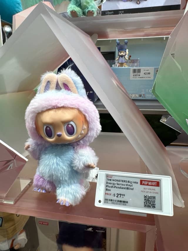 Labubu plush charm for $27.99 - Pop Mart in Seattle
