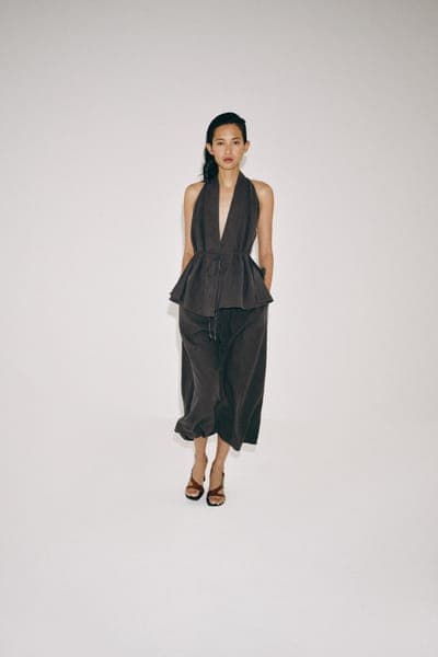 Льняной топ на запах ZW Collection 2