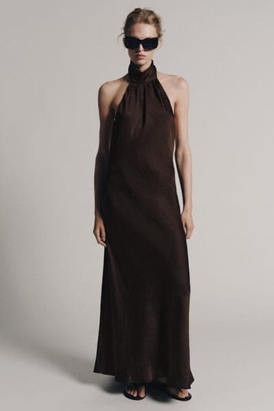 Длинное платье-халтер ZW Collection 2