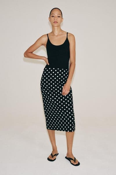 Юбка миди в горошек ZW Collection 2