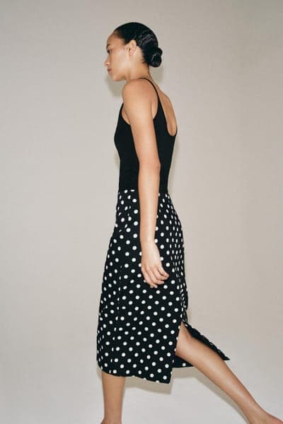 Юбка миди в горошек ZW Collection 3