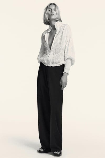 Широкие брюки из 100% шерсти ZW Collection 1
