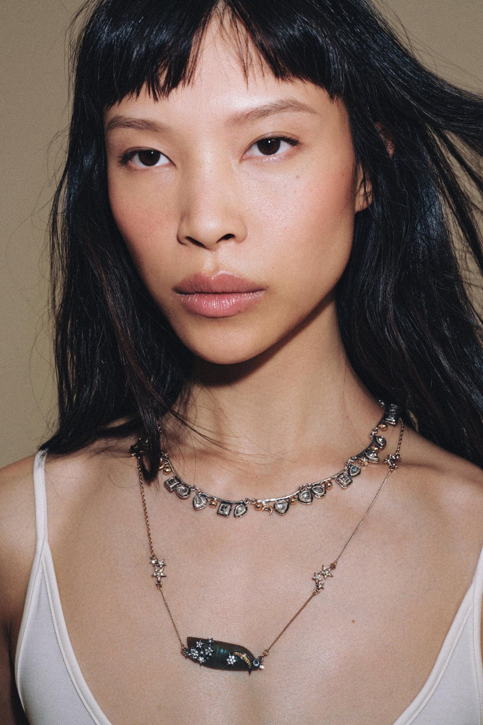 Два ожерелья с луной и звёздами
