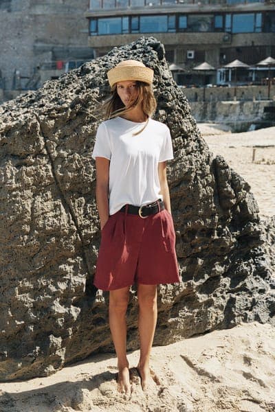 Кепка из рафии с отворотом 1
