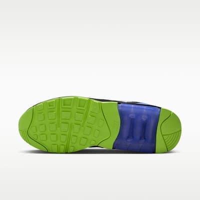 Air Max 180 QS, чёрные с зелёным и фиолетовым 2