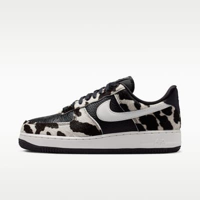 Air Force 1 '07 из кожи под пони, чёрные 1