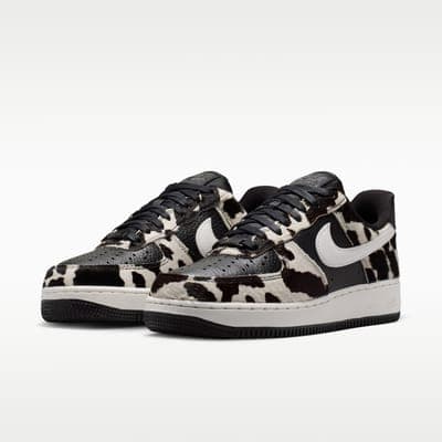 Air Force 1 '07 из кожи под пони, чёрные 5