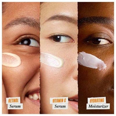 Набор против морщин: концентрат с витамином C, ретинол-сыворотка и крем Ultra Facial 5