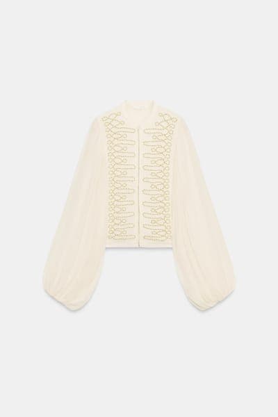 Блуза с вышивкой и застёжкой на крючки, ZW Collection 2