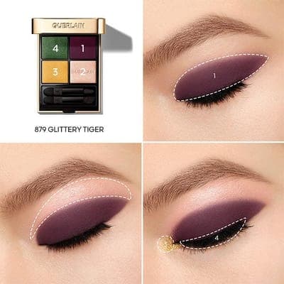 Палетка теней Ombres G 879 Glittery Tiger, 4 оттенка 4