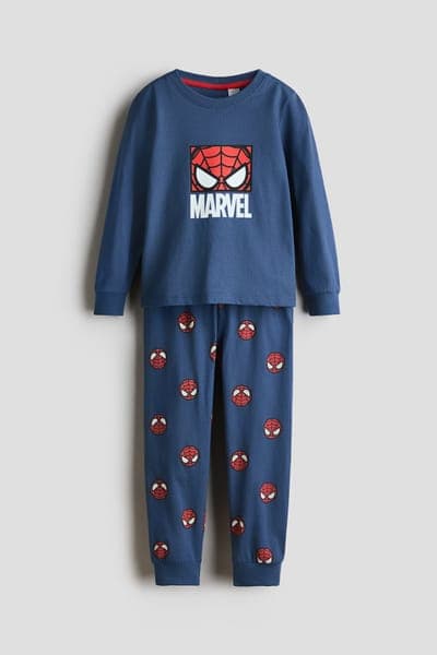 Хлопковая пижама с принтом Marvel 1