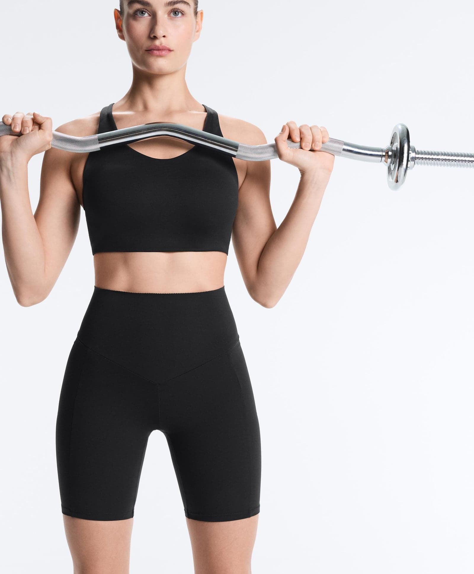 Велосипедки Compressive с высокой посадкой, 20 см, с карманами