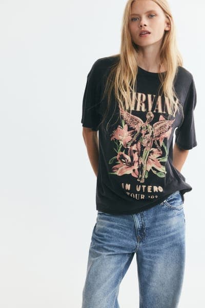 Оверсайз-футболка с принтом Nirvana 2