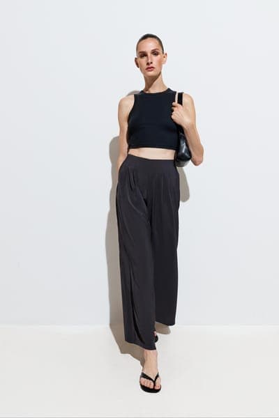 Брюки wide leg со складками 5