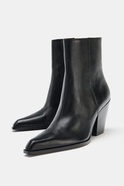 Zara — Казаки, кожа 4