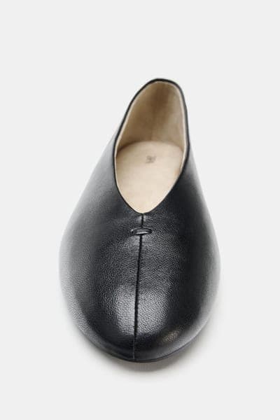 Zara — Балетки кожаные, плоская подошва 4