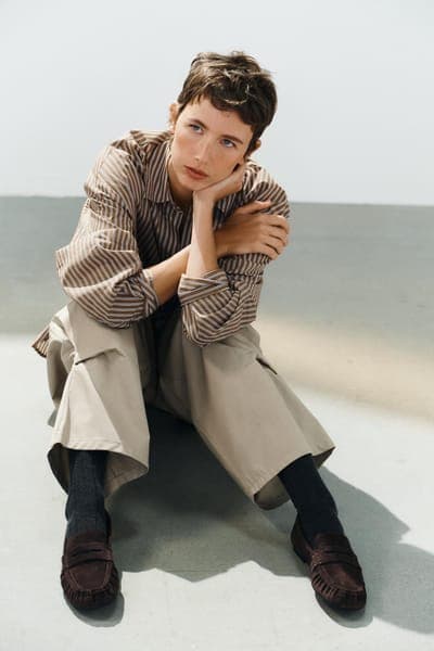 Zara — Лоферы, замша 1