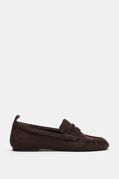 Zara — Лоферы, замша 2