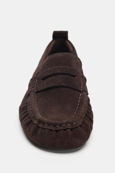 Zara — Лоферы, замша 4
