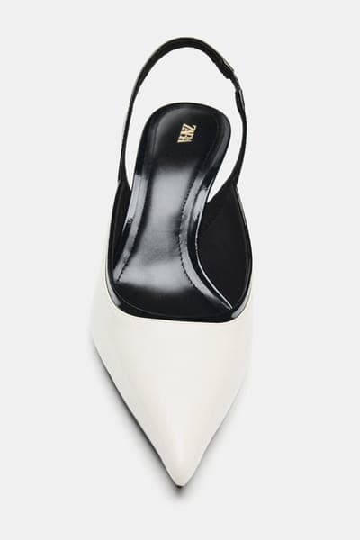 Zara — Туфли на каблуке с открытой пяткой 5