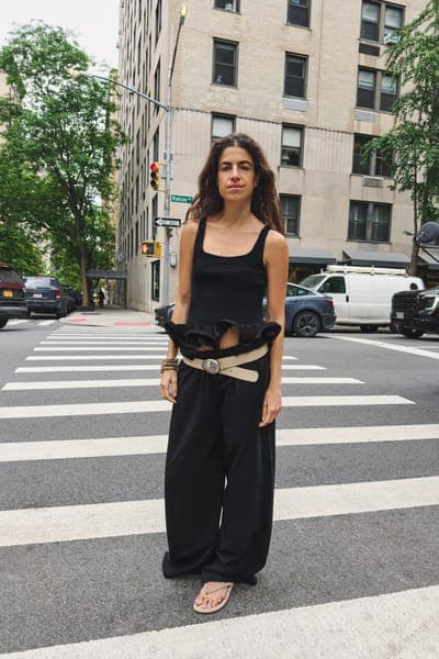 Zara — Ремень замшевый с пряжкой-ракушкой 1