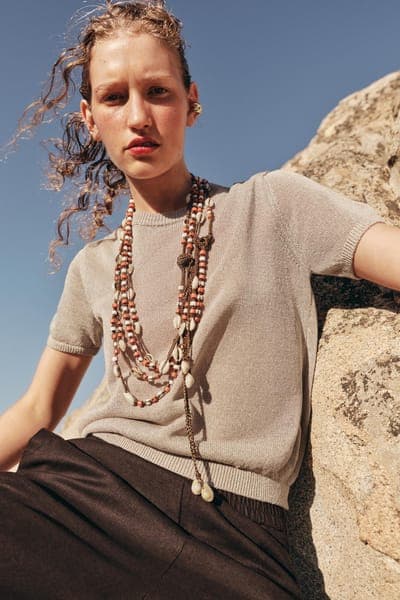 Zara — Пояс-шнур с ракушками и бусинами 1