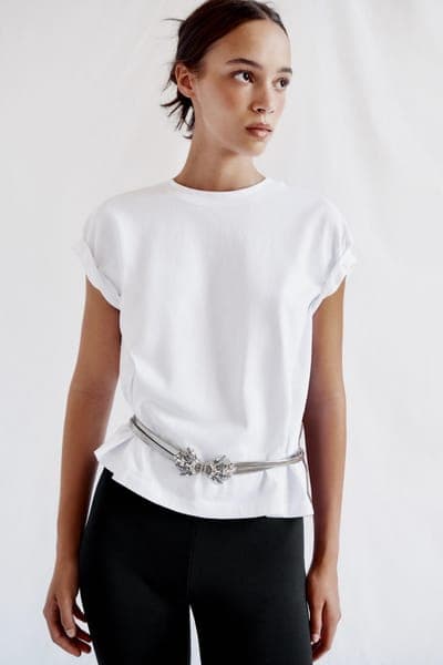 Zara — Пояс двойной эластичный со стразами 2