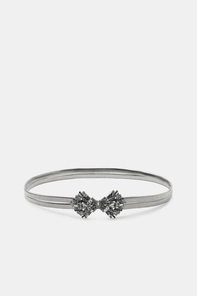 Zara — Пояс двойной эластичный со стразами 3