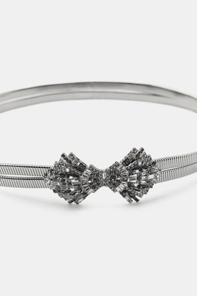 Zara — Пояс двойной эластичный со стразами 4