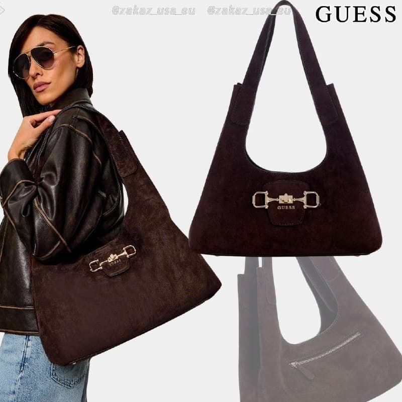 Сумка-тоут из замши Guess