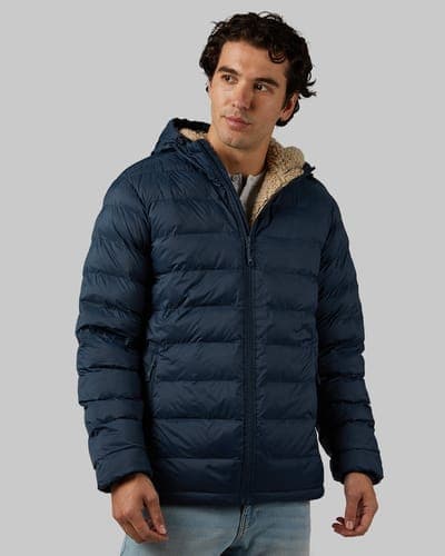 MEN'S HOODED SHERPA-LINED JACKET 13
