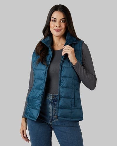 WOMEN'S REVERSIBLE LUXE FUR-LINED VEST 7