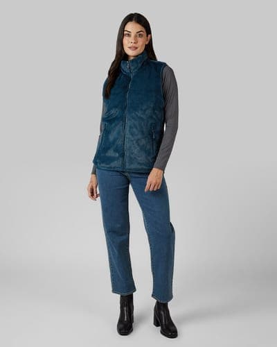 WOMEN'S REVERSIBLE LUXE FUR-LINED VEST 12