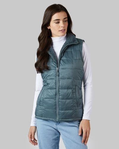 WOMEN'S REVERSIBLE LUXE FUR-LINED VEST 13