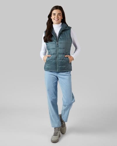 WOMEN'S REVERSIBLE LUXE FUR-LINED VEST 18