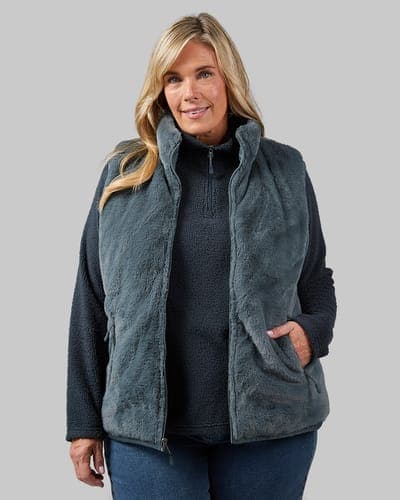 WOMEN'S REVERSIBLE LUXE FUR-LINED VEST 19