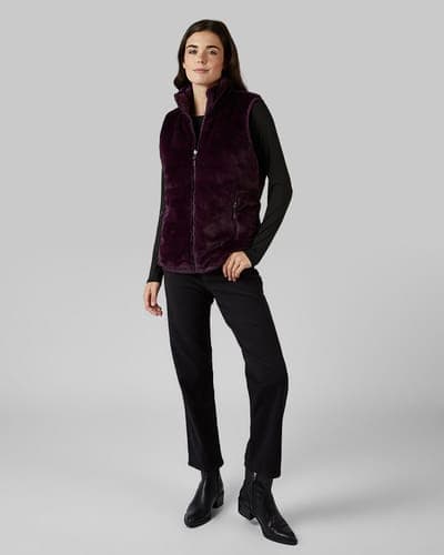 WOMEN'S REVERSIBLE LUXE FUR-LINED VEST 30
