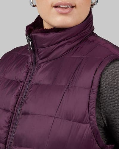WOMEN'S REVERSIBLE LUXE FUR-LINED VEST 33