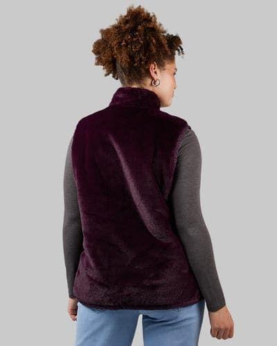 WOMEN'S REVERSIBLE LUXE FUR-LINED VEST 34