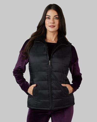 WOMEN'S REVERSIBLE LUXE FUR-LINED VEST 37