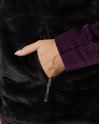 WOMEN'S REVERSIBLE LUXE FUR-LINED VEST 38