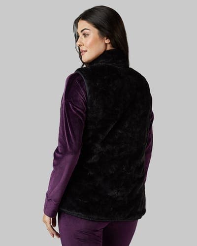 WOMEN'S REVERSIBLE LUXE FUR-LINED VEST 40