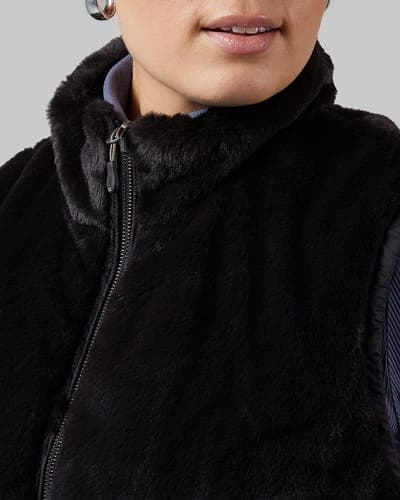 WOMEN'S REVERSIBLE LUXE FUR-LINED VEST 45