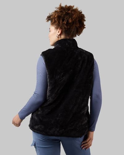 WOMEN'S REVERSIBLE LUXE FUR-LINED VEST 46